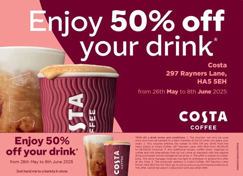 Costa Coffee Leaflet